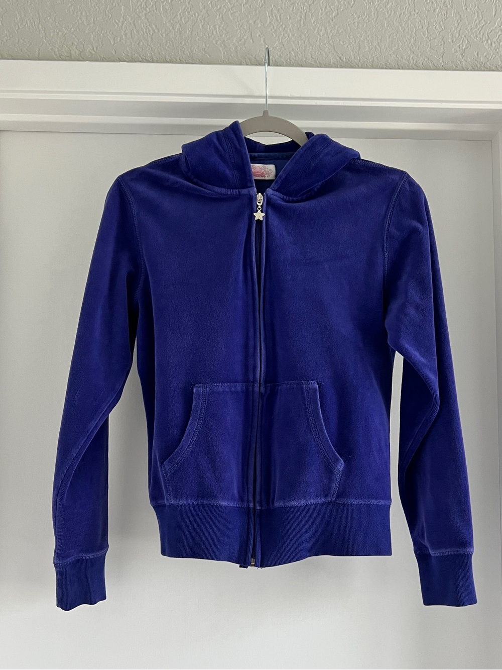 Girls Zip-Front Hoodie in Deep Purple